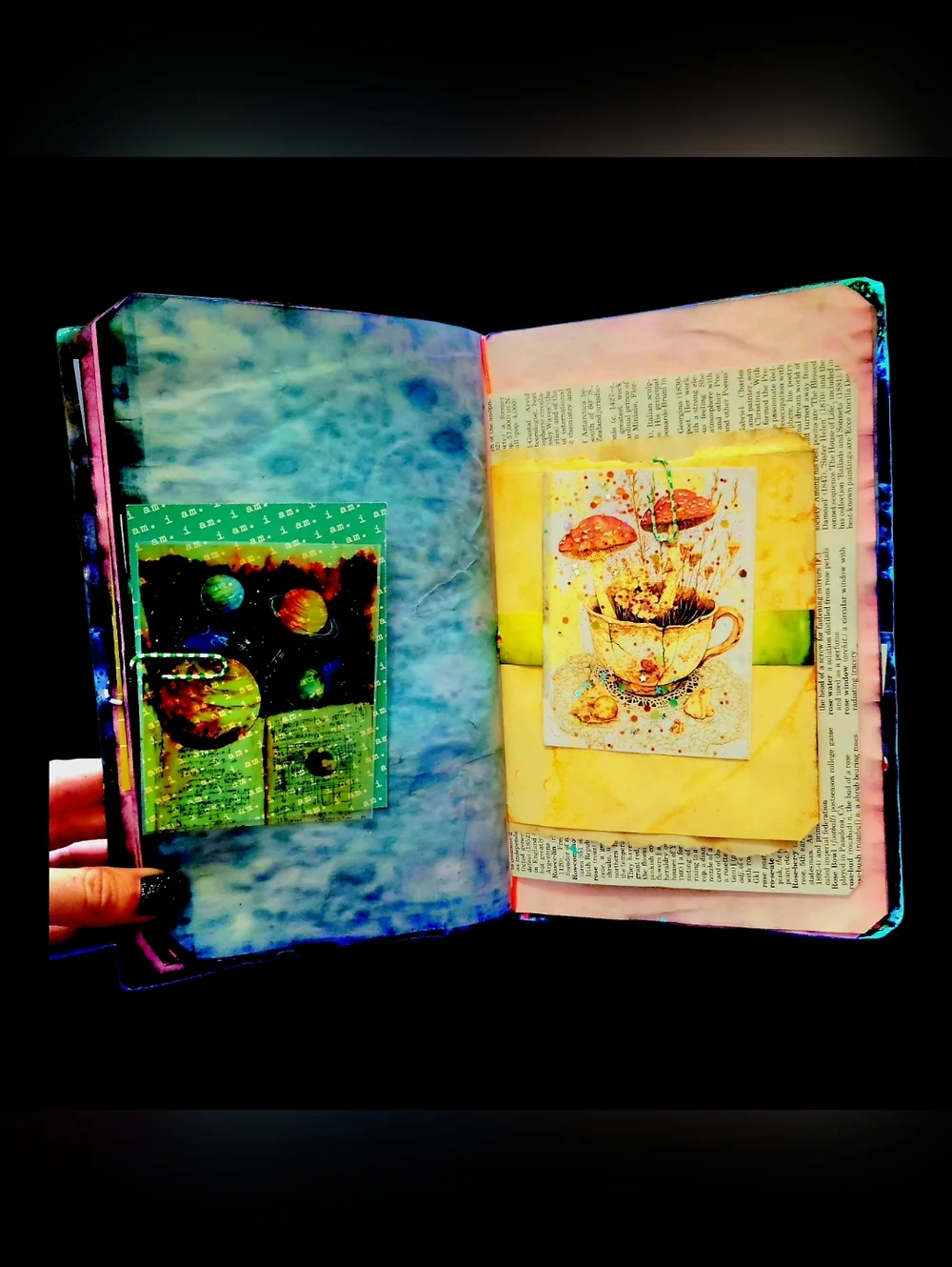 Wizard Celestial Handmade Junk/Creative Journal Fluffy Magick Textured Book